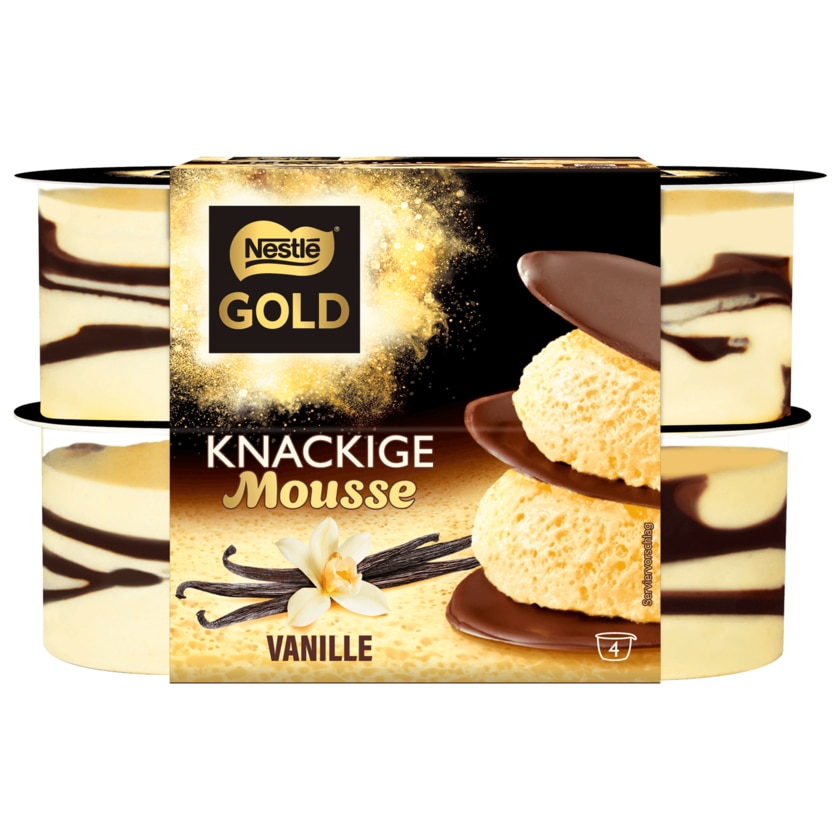 Nestle Gold Knackige Mousse Vanille 4x75g Becher